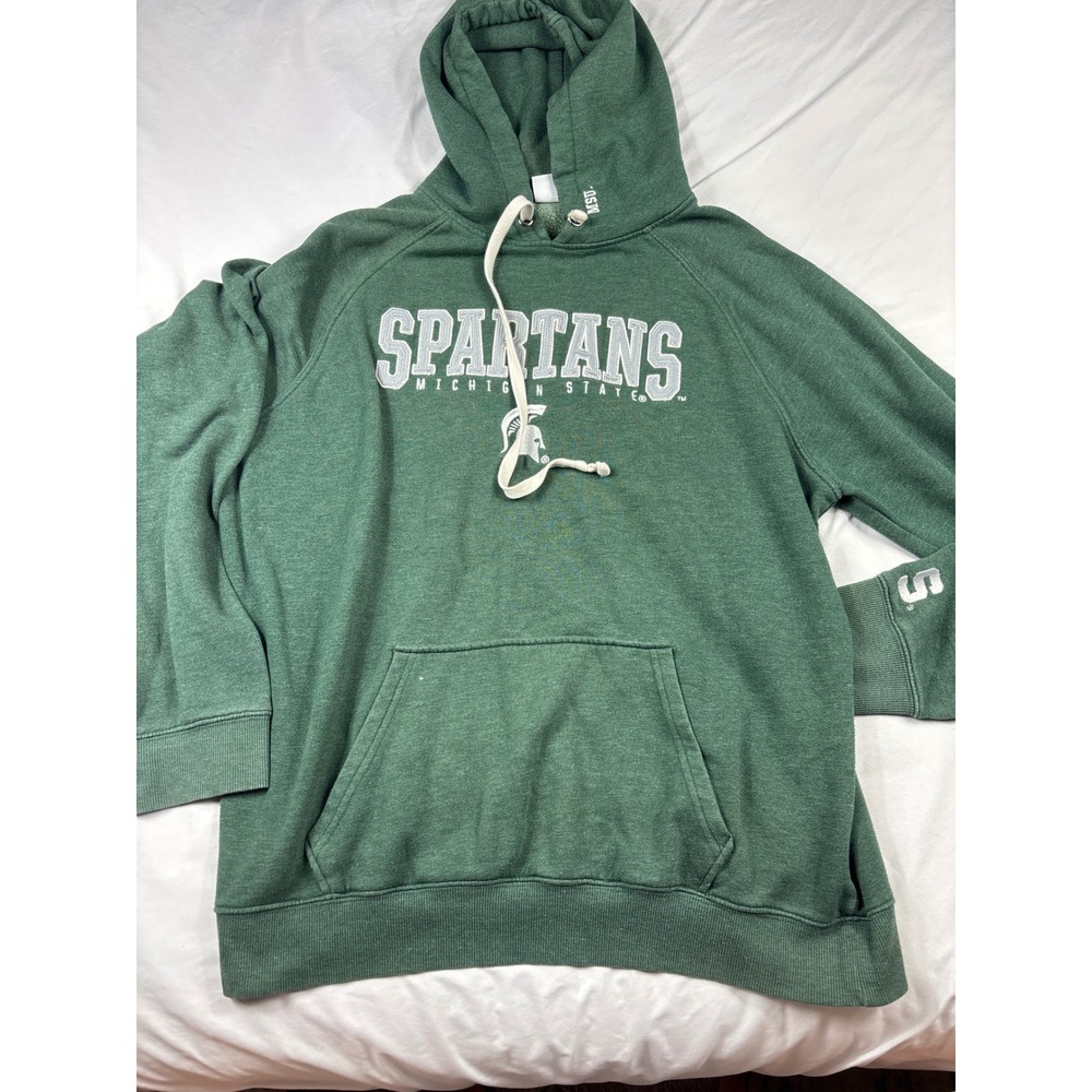Michigan State Spartans Hoodie Mens XL Green Captivating Apparel MSU Sweatshirt